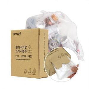 탐사 분리수거함 배접 쓰레기봉투, 20L, 100개 one option