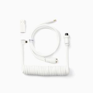 키크론 8K 파스텔 항공 케이블 코일 USB C타입 앵글 화이트