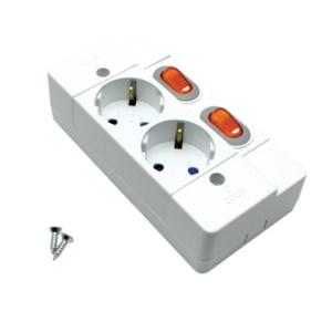 절전 개별스위치 콘센트박스 노출형 2구 콘센트함