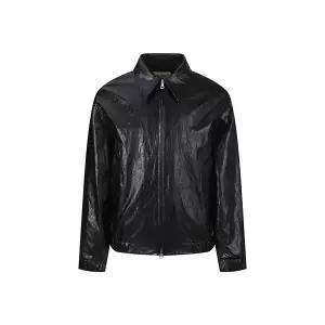 [하프클럽/파렌하이트]FAUX 오버핏 크랙 레더 점퍼 (FIMAA6901)