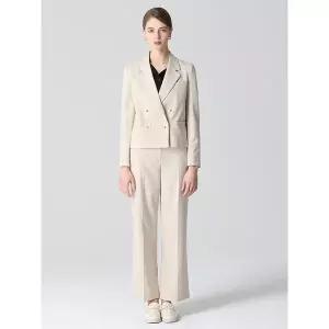 [쉬즈미스]2SET 더블 버튼 숏 재킷+스트레이트 팬츠 2종세트  택가격 416000원 _P386949867