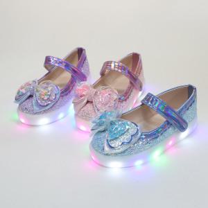 바니비 투명 리본 여아 led구두 키즈 아기 유아구두 여아메리제인