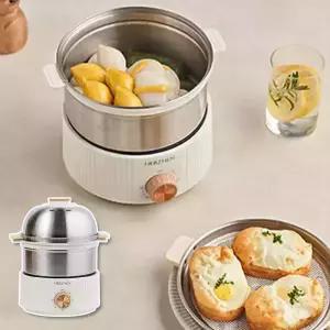 헤르젠 올스텐 3단찜기 스테인리스 스텐 전기 찜 그릴 쿠커 분리형 타이머 3단 만능 멀티 찜기 세트