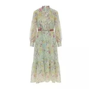 [보리보리/미니멈]MARIO프릴 넥 시폰 롱 원피스 MZAGWO2940