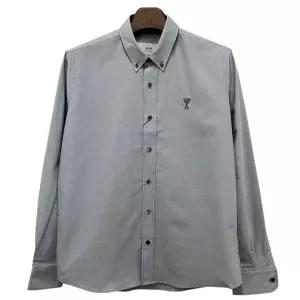 [명품] 25SS  하트 로고 버튼 다운 코튼 옥스포드 셔츠 블루 노트 USH060 CO..