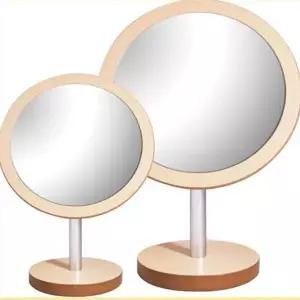 HM-463L 우드원형 탁상거울  대  W98E0B1