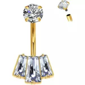 여자 묵주 반지 G23 티타늄 14G 여성용 벨리버튼링 10mm 내사 벨리 배꼽 피어싱