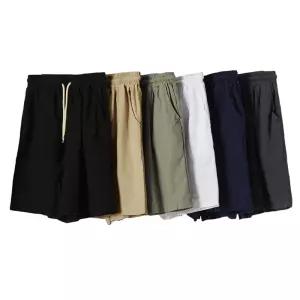 남자 린넨 오버핏 벌룬 밴딩 무지 반바지 KSM-PTH-SBJ0724001