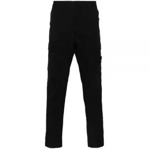 [스톤아일랜드]와펜 패치 블랙 테이퍼드 핏 카고 팬츠 811530410 V0029 100699202