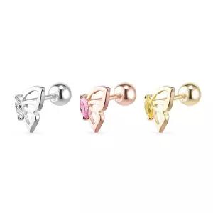 [도로시] 14k 엘르 아이레 나비 피어싱(랩 다이아몬드)(3type)(1개)