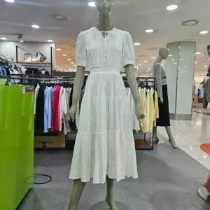 시슬리/애플아울렛/레이스 셔링 롱 원피스 SAOP33431