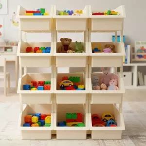 [보노하우스]이유 적층형 다용도 정리함 12P 미니 수납 바스켓 데스크 정리