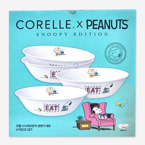 코렐 스누피브런치 4인 냉면기세트 4P 라면그릇 국수 떡국