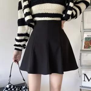 A라인 하이웨스트 미니 숏 스커트 봄 가을 데이트룩
