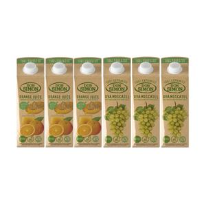 [돈시몬 공식] 100% NFC 착즙주스 1L 오렌지3팩+머스캣3팩 총 6팩