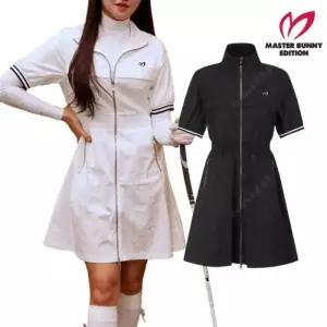 MASTER BUNNY 여성 허리 시보리 플레어 집업 원피스 21-E1JO304