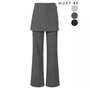 [하프클럽/머스트비]코튼혼방 사이드지퍼 랩 큐롯팬츠