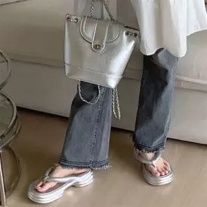 여성 펀칭 디자인 여름 슬리퍼 EVA 바캉스용 스트랩