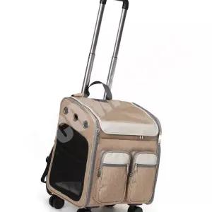 캐리어 백팩 이동가방 브라운 강아지백팩 고양이이동장