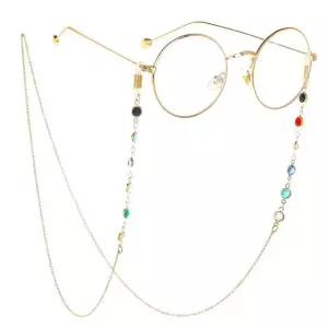 체인 큐빅 골드 아이업 안경줄 패션 안경목걸이 (WFHJG34)