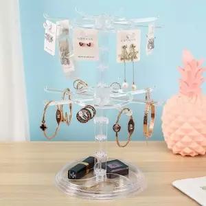 귀걸이정리대 액세서리거치대 2단 투명 후크 (WFHJGEU)