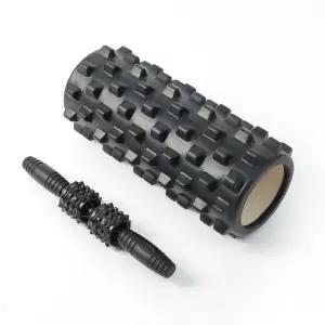 33cm 굿힐링 홈트 지압폼롤러 마사지스틱+폼롤러 세트 (WFHJDWI)