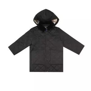 [버버리] 8092531 후드 퀄팅 코트 블랙
