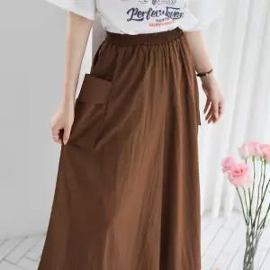 여성 빅사이즈 포켓 와이드 팬츠 밴딩 스커트 바지