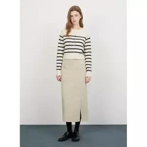 [롯데백화점]시스티나 롱 코듀로이 H라인 스커트 -AWWSKO41050