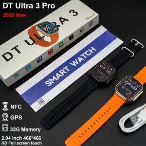 2025New DT Ultra 3 Pro Google 지도 NFC Smartwatch 32G 메모리 뮤직 비디오 블루투스 통화 Android iOS