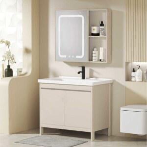 세면대하부장세트 욕실 캐비닛 세라믹 블랙 인테리어 야외 소형 I형 나무 세면기