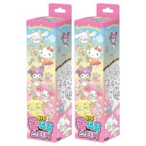 산리오 캐릭터즈 빅 롤색칠 스티커 2P 미술 색칠놀이
