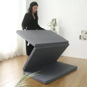 [애프터식스]국산 가볍고 탄탄한 피폼 접이식 3단 매트 매트리스 라이트하드 토퍼