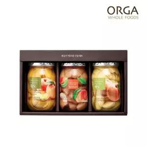 [올가] ORGA 3색 복숭아병조림 선물세트(450g x 3개입)