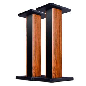 스피커스탠드 우드 오디오 2단 장식장 삼각대 브래킷 구리의 유리 1개 높이조절 M100