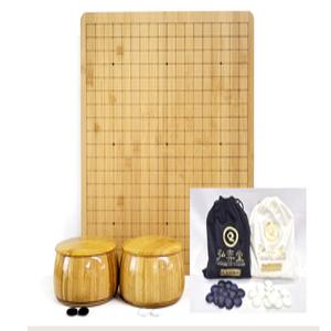 행복한 대나무 2cm 원목 바둑체스판_ 옥색바둑알 바둑판 체스판 체스말 대나무 바둑알케이스