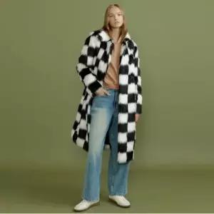 [몰리올리][최초가528 000]페니 체커드 롱 코트_MW0WCT01X