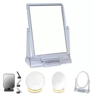 크린스타 ST-474 직사각 스탠드 탁상 거울/다용도 화장대 미용 탁상용 가정용 사무실 책상 뷰티 메이크업