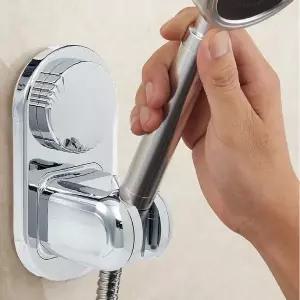 고품질 샤워기걸이 바스홈 샤워기거치대 각도조절 흡착식 (WFHJF42)