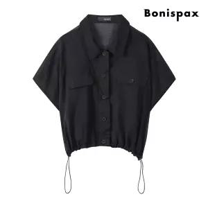 [롯데백화점]보니스팍스 카라 포켓 스트링 반팔 셔츠 (XP7SH003M0)