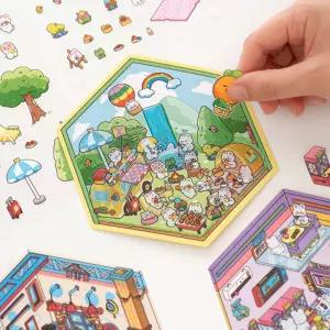 [문구티쳐] 민화샵 방 꾸미기 스티커 (대형/소형) 9종택1 DIY 취미 다꾸 재밌는놀이 3D입체스티커 인테리어