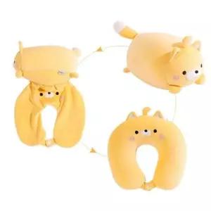 목베개 여행용 기내 비행기 휴대용 쿠션 인형 고양이 (WFHH40S)