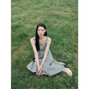 [ZOOC](천안아산점)로고 스트라이프 마린 원피스 Z252MSE029