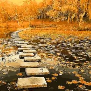 번호 물감 색칠 명화 그림 그리기 피포페인팅 DIY 액자세트 391 가을