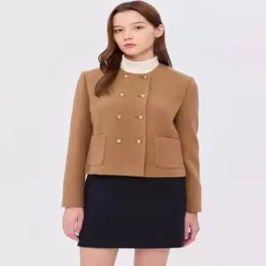 질스튜어트 뉴욕 여성 24FW [스테디셀러] 카멜 포켓배색 울혼방 자켓 WJJA4D790CM