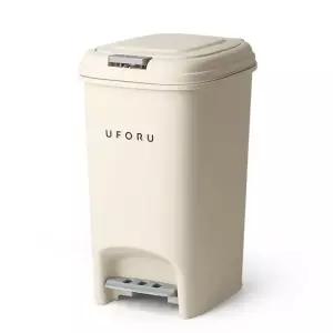 베이지 인테리어 투버튼 페달 대형 휴지통 20L 화장실휴지통 화장실쓰레기통 책상휴지통