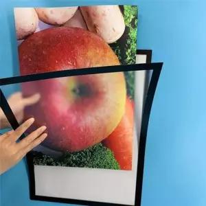 마그네틱 월프레임 A4 POP 블랙 벽부착식 마그네틱 월프레임 메뉴꽂이 안내판 피오피 A4