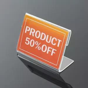 L자형 아크릴 쇼케이스 10p 가격표 이름표꽂이 (WEBC401)