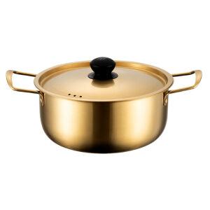 스텐 인덕션 라면냄비 16cm 이유식조리 뚜껑포함 골드 양수냄비 Q072