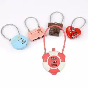 디자인 3단 와이어 다이얼 번호 자물쇠 열쇠 보조키 안전키 자물통 비밀번호열쇠 보조키